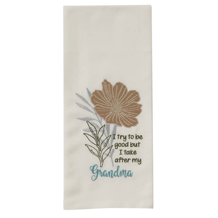 My Grandma Embroidered Dishtowel for wholesale by Park Designs