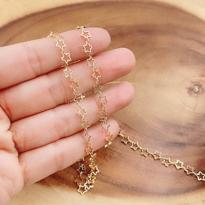 Beads Creation - Wholesale Link & Chain Necklace - Star Jewelry Chain by Foot, Necklace Chain, CH157
