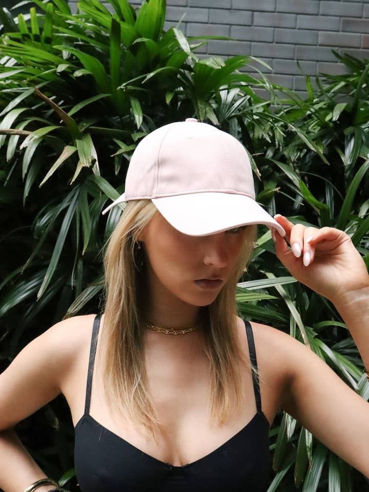 Berretto da baseball in cotone rosa per la vendita all'ingrosso da parte di Angels Whisper Accessories