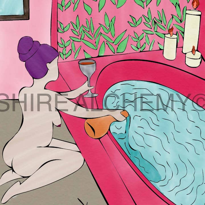 Stampa artistica d'archivio The Ritual Bath per la vendita all'ingrosso da parte di Shire Alchemy