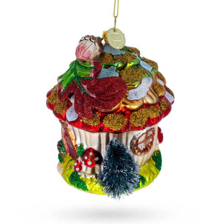 BestPysanky - Wholesale Ornament - Fairy House Nestled in a Woodland Glade Glass Ornament1