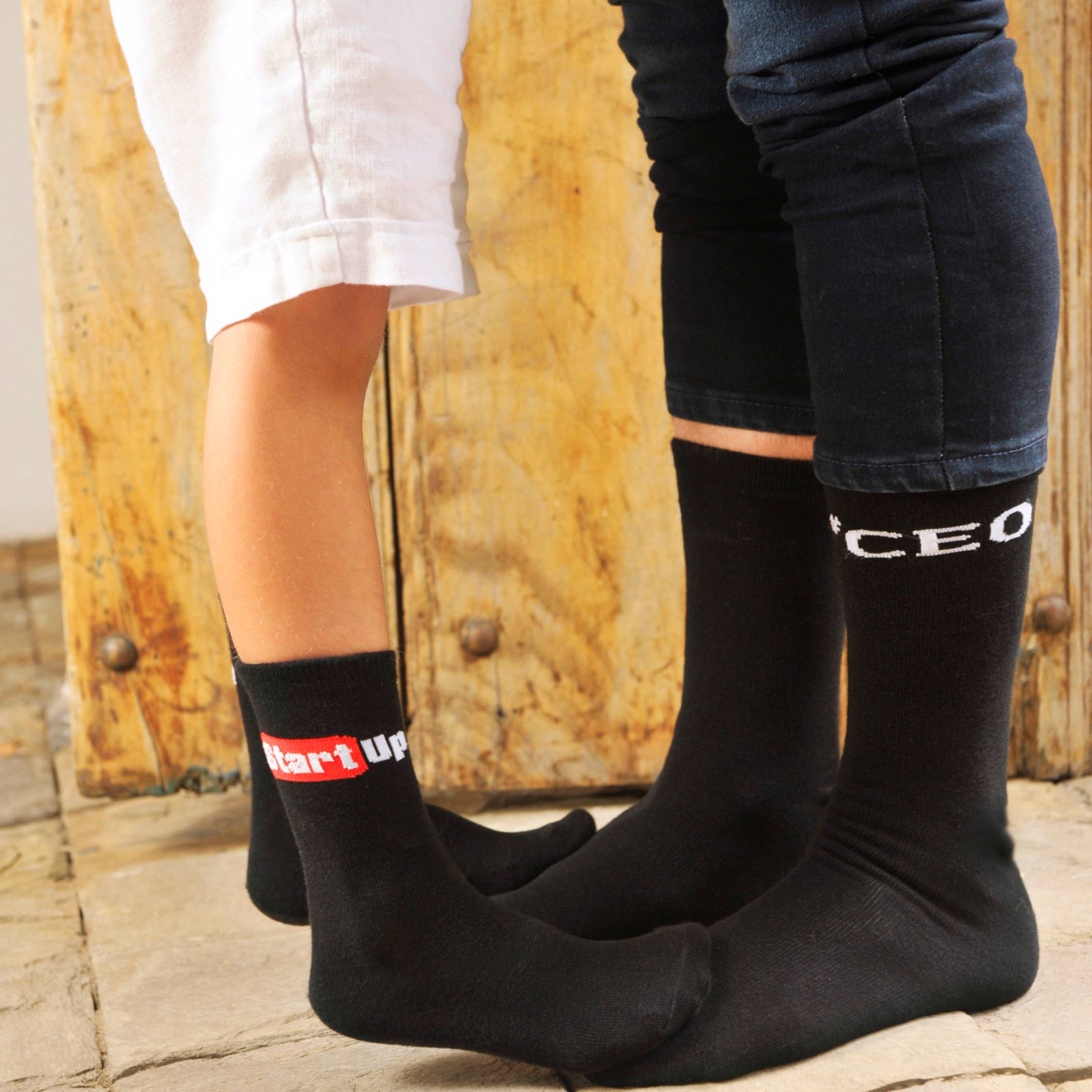 Boogie Toes - Wholesale Socks - Unisex - 2-pair Sidekicks Daddy and Me CEO Startup Socks Set1