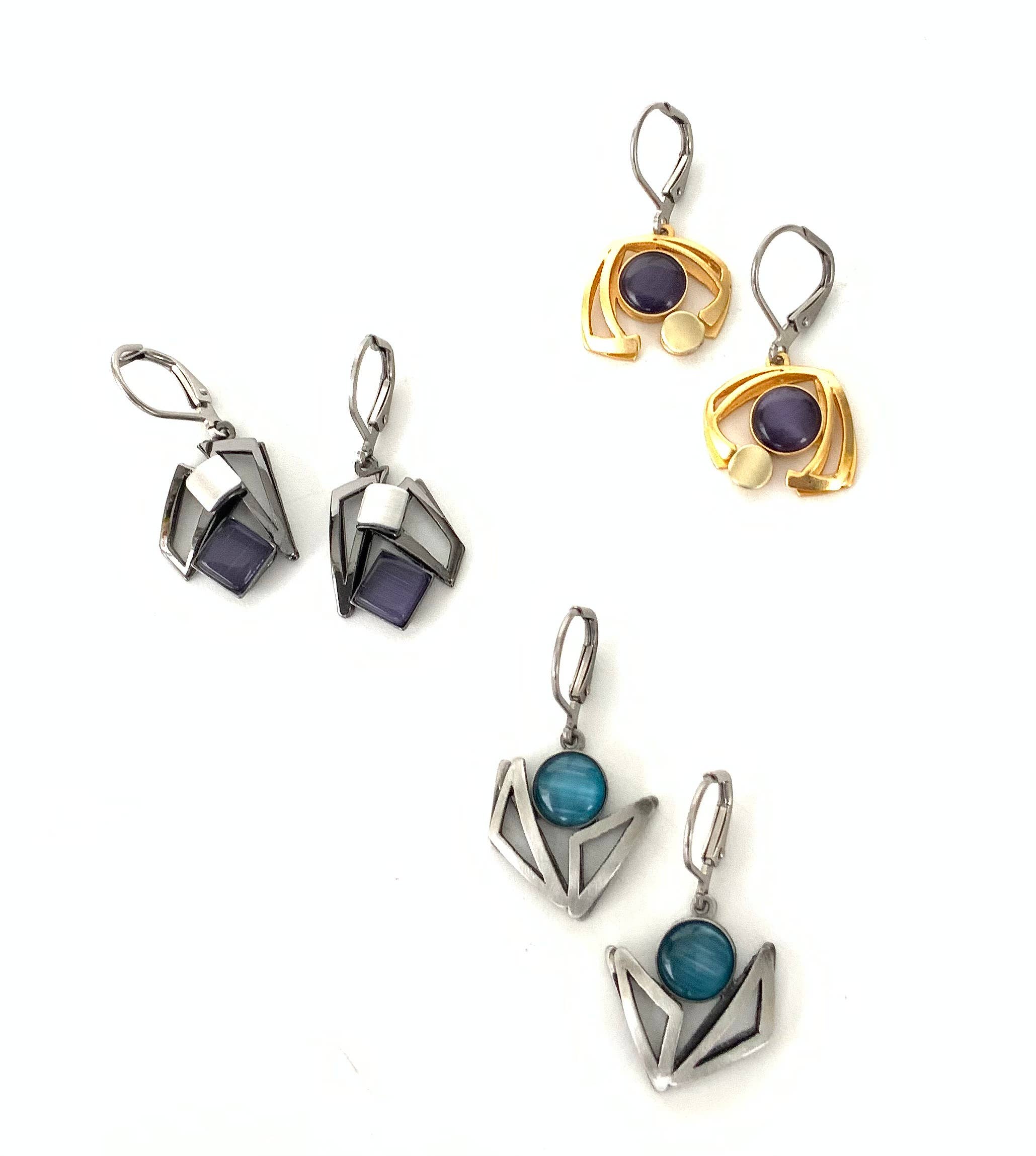 Christophe Poly / Crono Design – Engroshandel Smykkesæt – ØRERINGE Forpakning (DX8.1) - 12x LeverBack Øreringe & Gratis Displays17