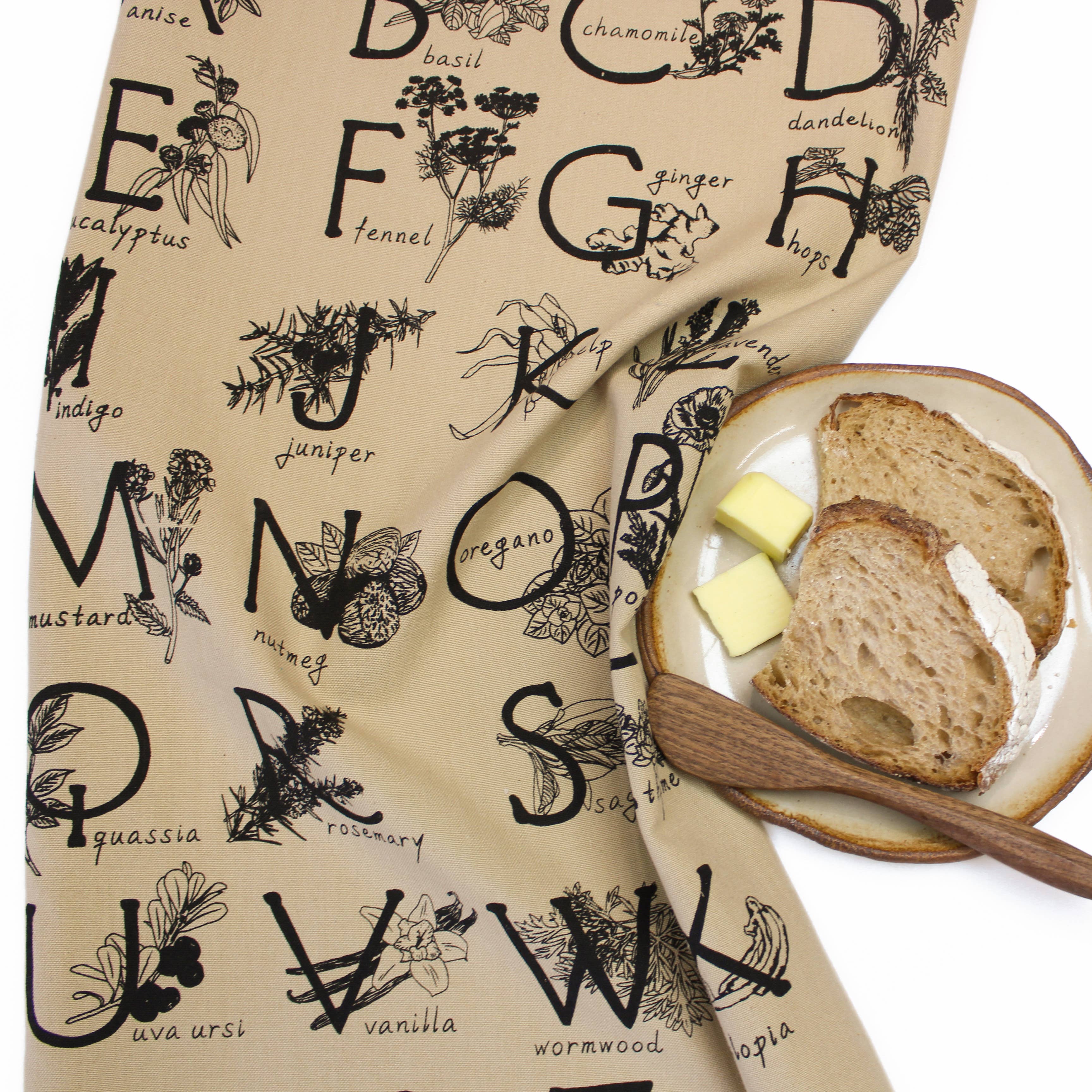 Planetarium - Wholesale Tea Towel - ABC Herbs & Spices Hand-printed Tea Towel6
