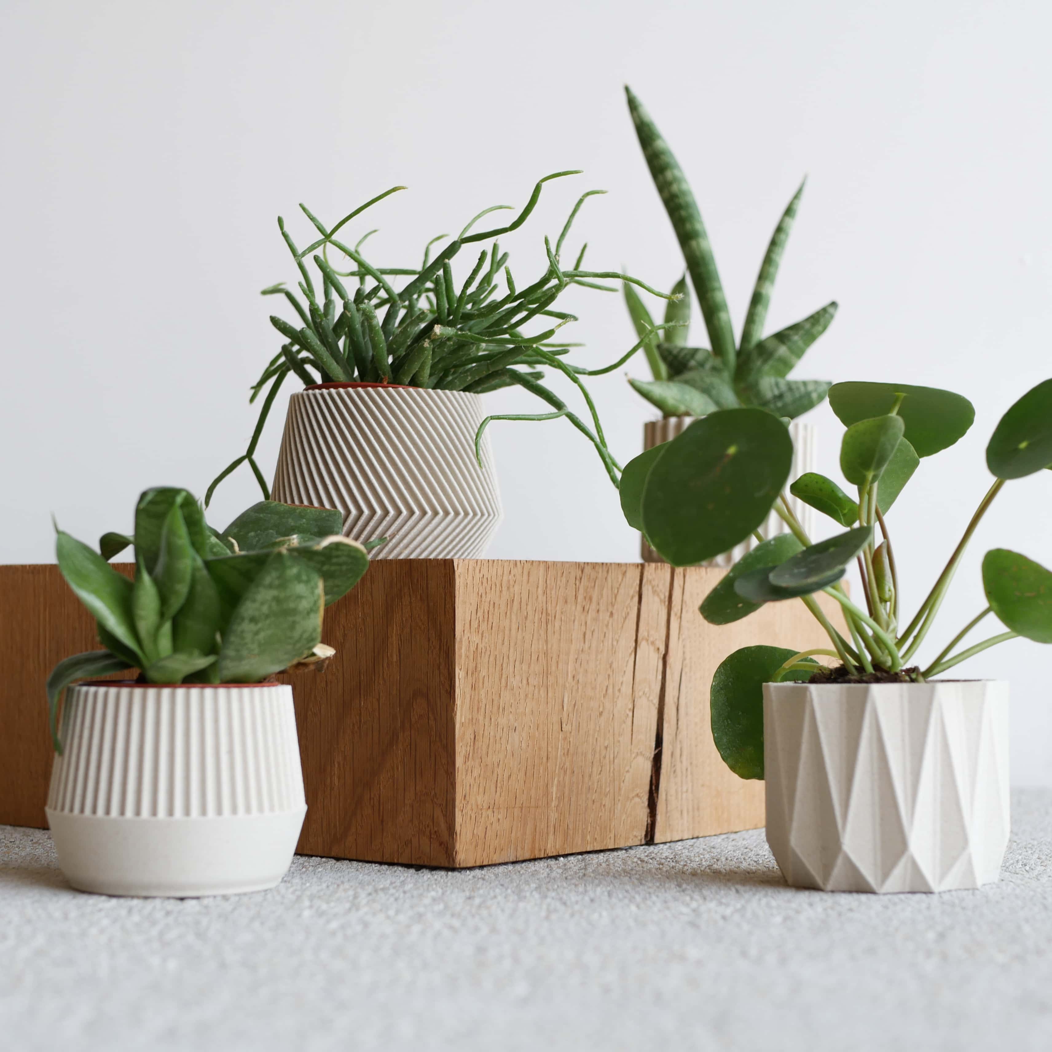 MINIMUM DESIGN - Wholesale Plant Pot - Set of 4 white plant pots – Oslo Origami Kobe Stockholm3