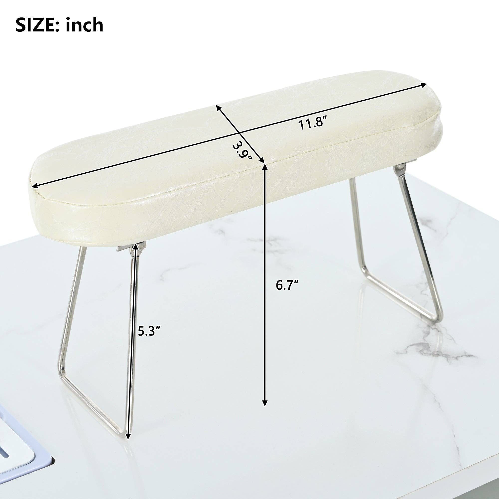39F Inc. - Wholesale Side Table - White Marble Nail Table with Vent, Storage, and Wheels6