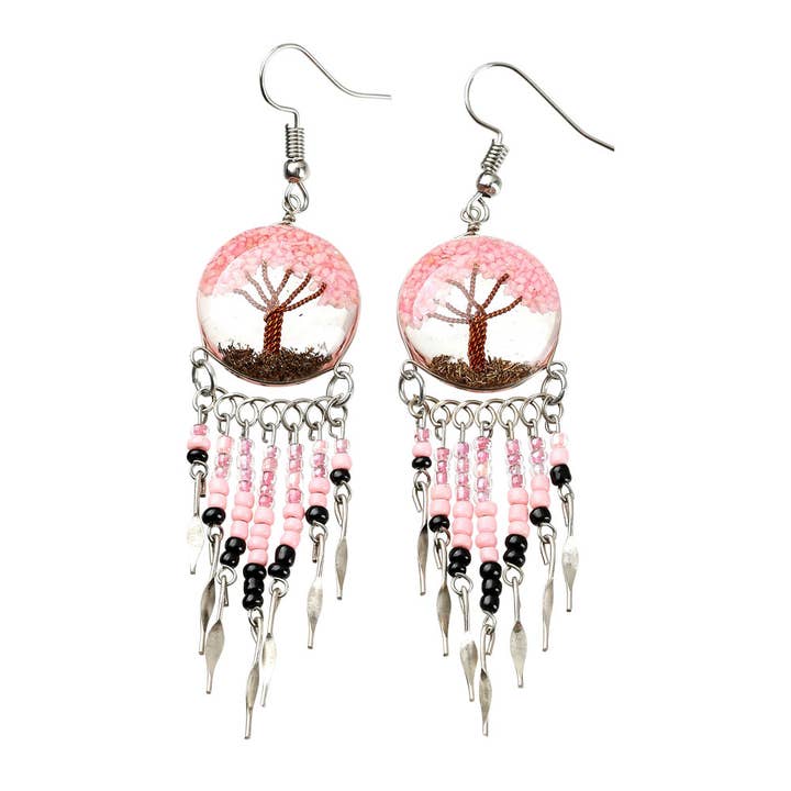 Benjamin International - Wholesale Dangle Earrings - ASSORTED TREE OF LIFE ROUND RESIN DREAMCATCHER EARRINGS1