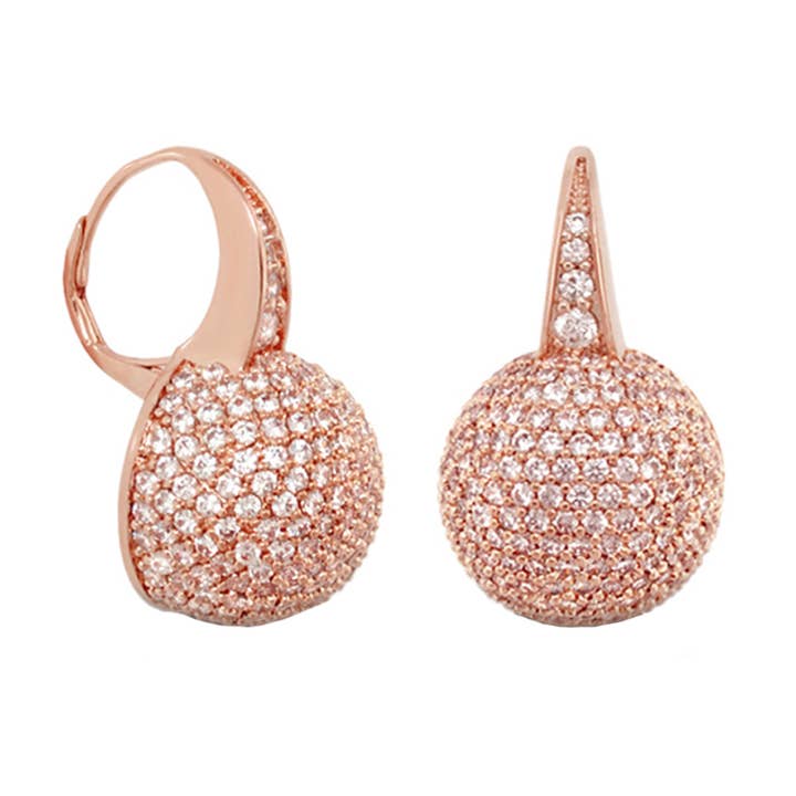 Glamour Pave Ball Earrings for wholesale by Lauren G Adams