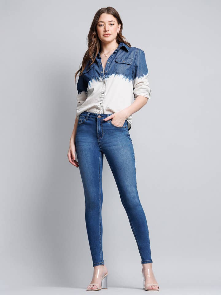 MEDIUM OPEN PACK High Rise Classic Ankle Skinny Jeans WEP3105 for wholesale on Faire2