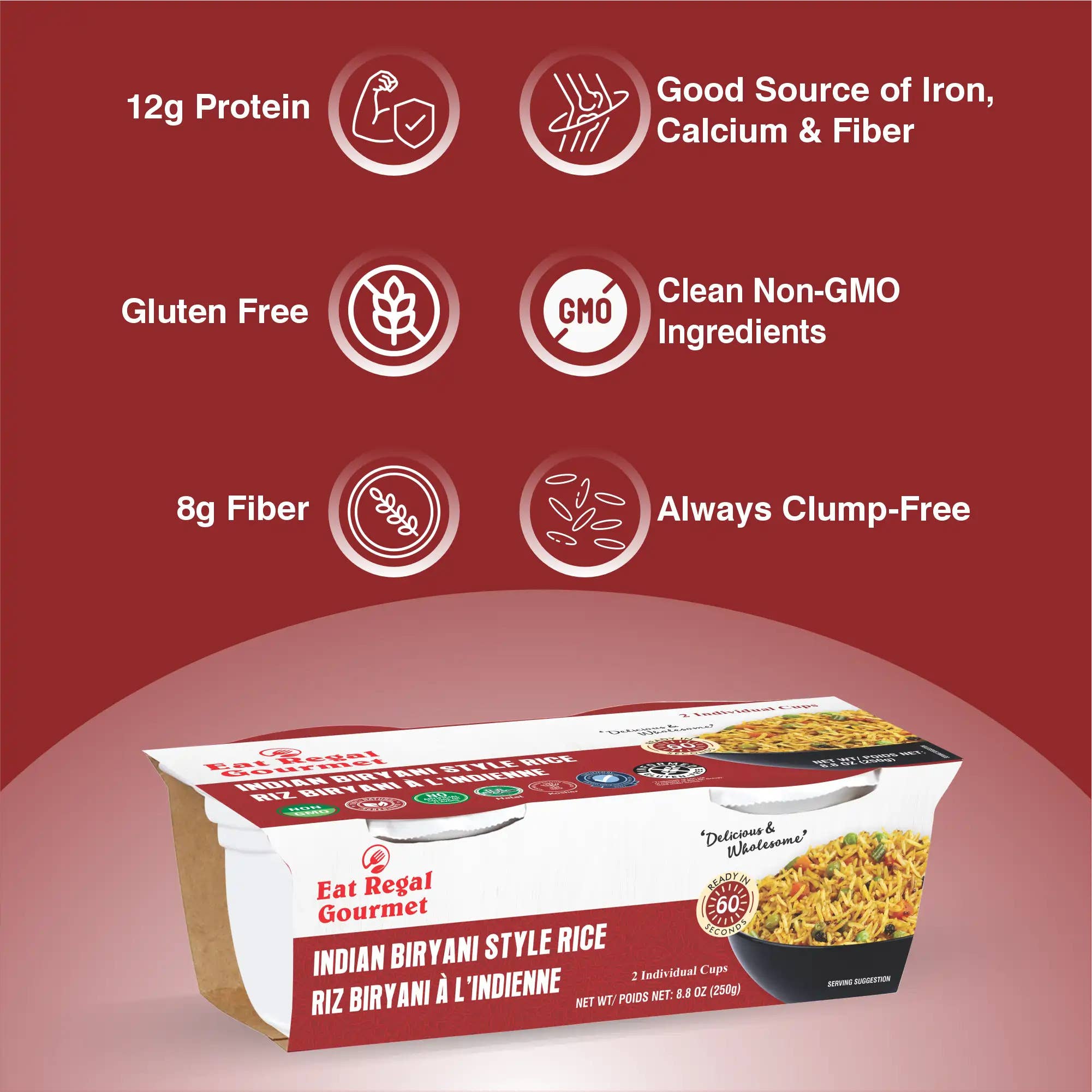 Regal Kitchen Foods - Wholesale Rice - Eat Regal Indian Biryani Style Rice Pouch, 8.8oz3