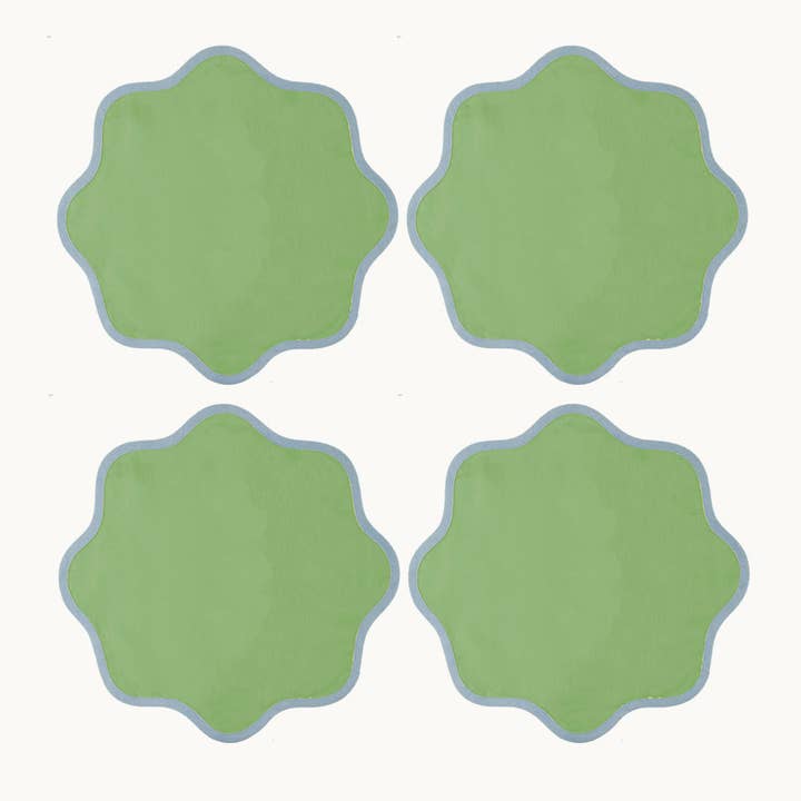Duggan Society - Wholesale Placemat - daisy green linen placemat (set of 4)