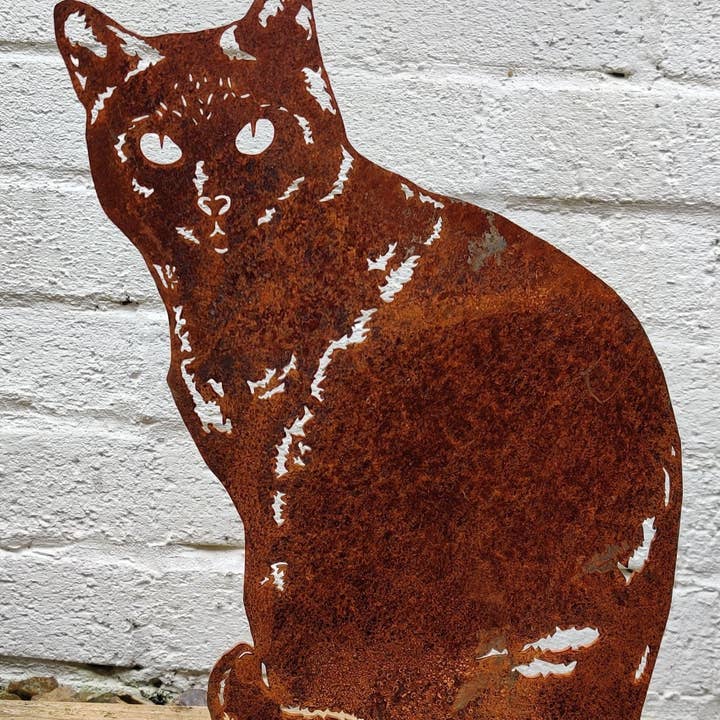 MetalMotif - Wholesale Outdoor Ornament/Decor - Cat Fence Topper