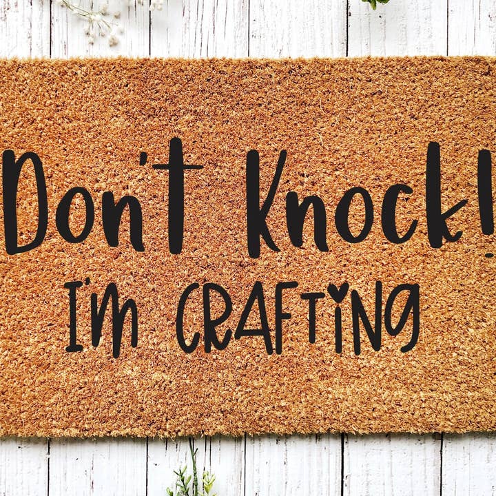 Felpudo Don't Knock I'm Crafting, regalo de artesano, tapete de bienvenida, para venta al por mayor de DecoExchange