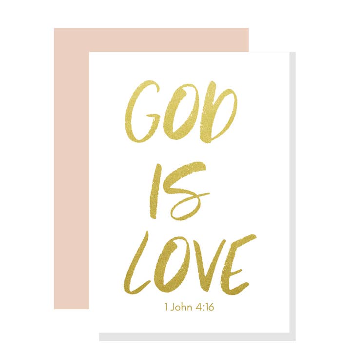 God Is Love Greeting Card for wholesale by Aims Moon Paperie