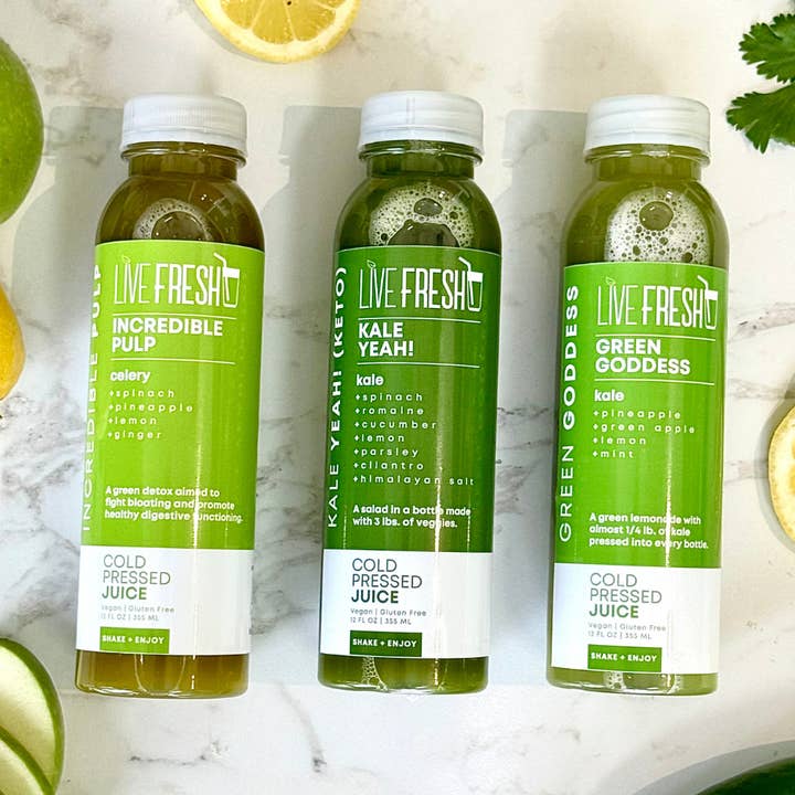 Green Power Pack for wholesale by Live Fresh Juicery