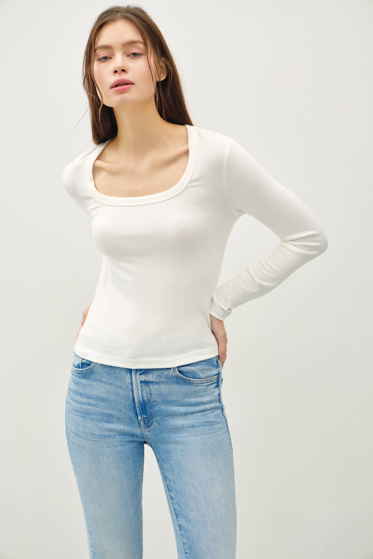 Be Cool - Wholesale Knit Top - Women's - BASIC SCOOP NECK LONG SLEEVE TOP20