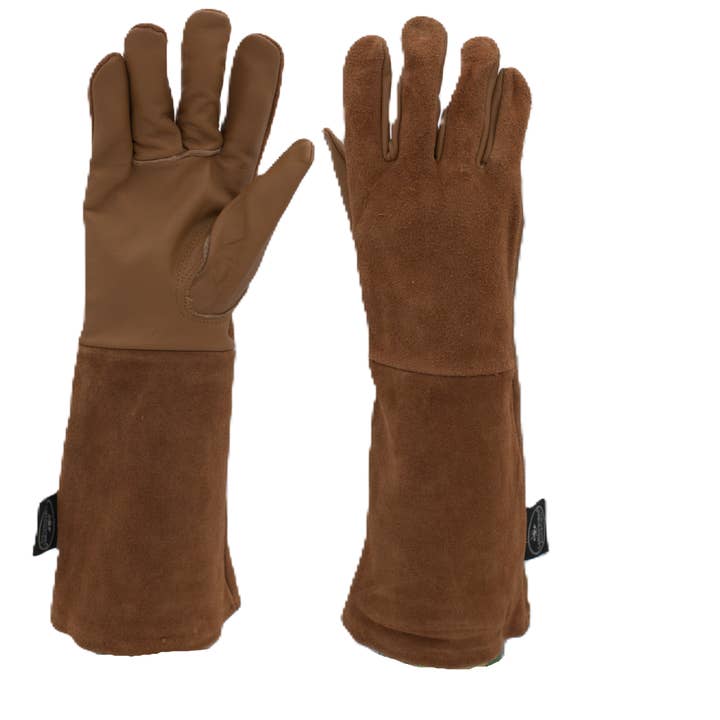 Rustic brown Leather Pro's Gloves for wholesale on Faire