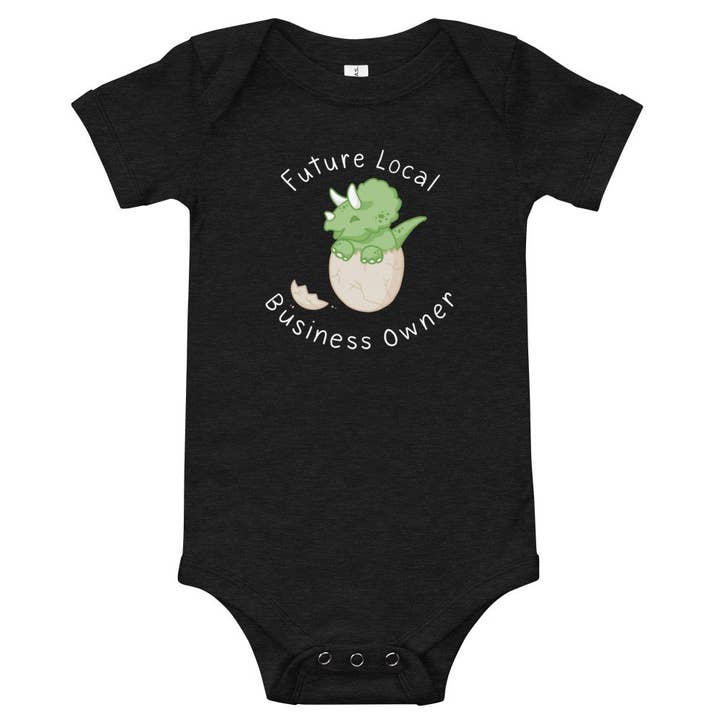 Future Local Business Owner Baby Onesie for wholesale by Localsaurus