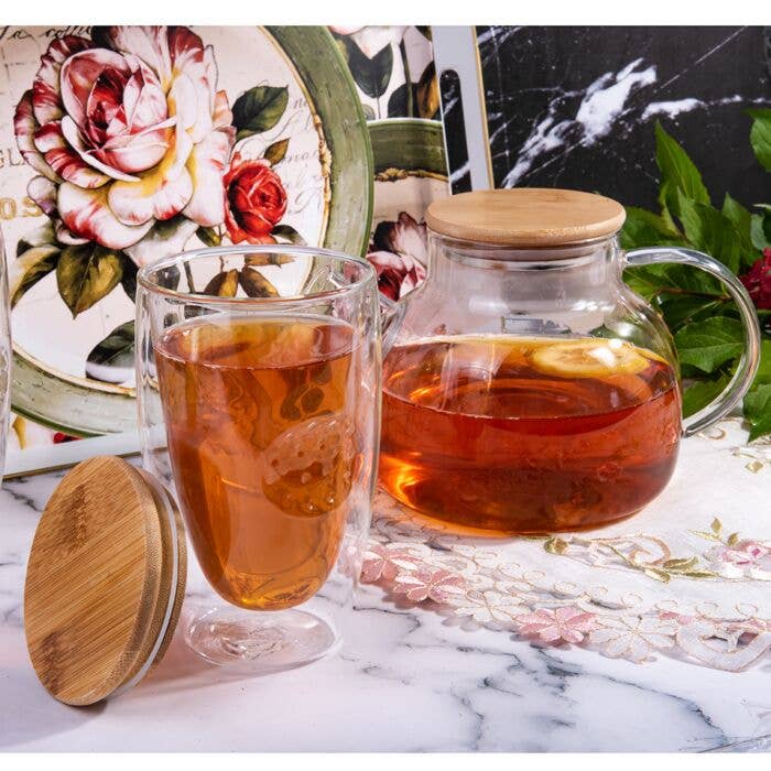 STP - Wholesale Tea Pot - Glass See Through Teapot with Cork Lid7