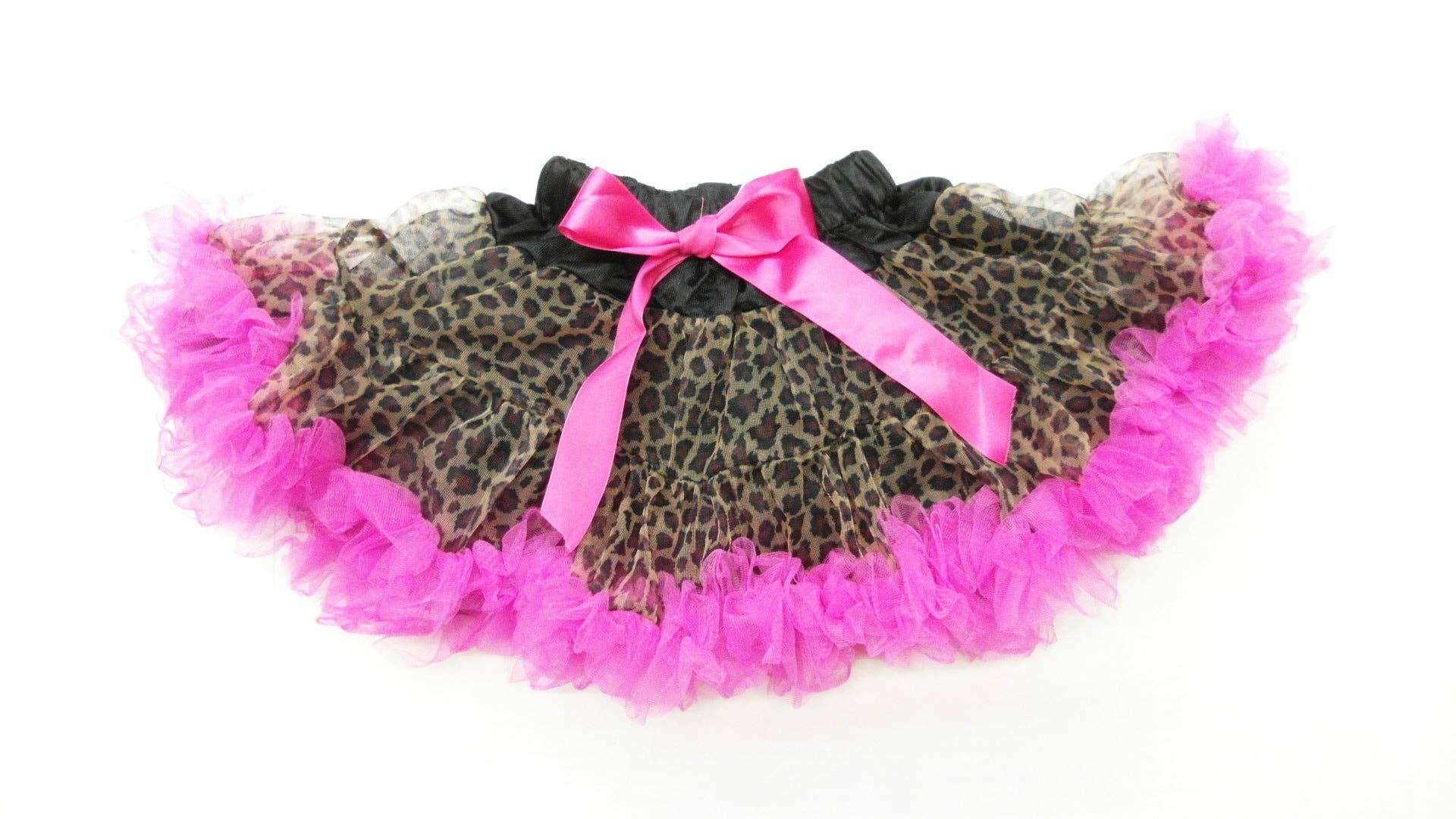 Wenchoice - Wholesale Tutu - Kids - Leopard Printed Tutu With Hot Pink Trim1