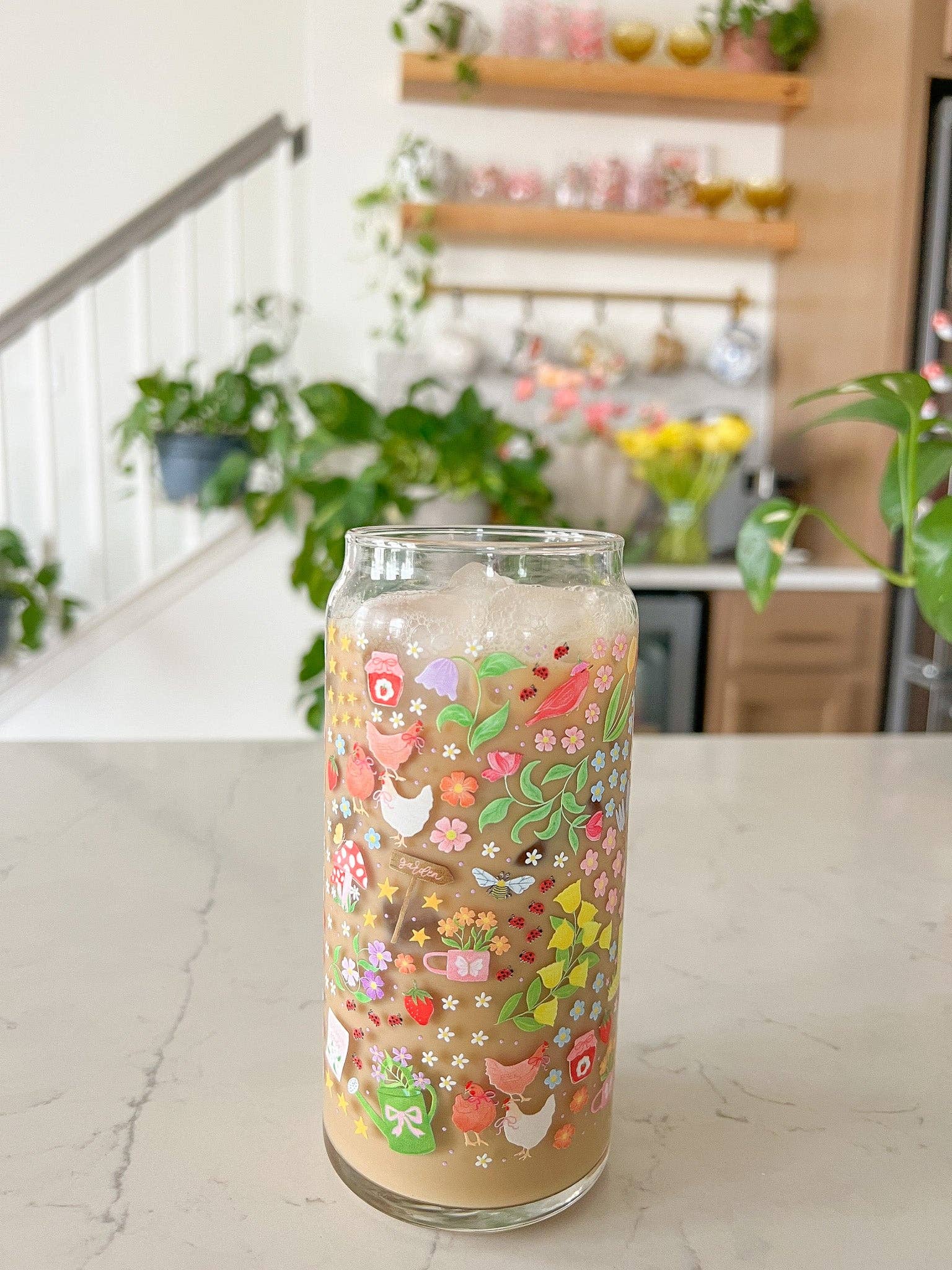 Hart and Flora Shop – wholesale Drinking glass/cup – 20oz In The Garden Glass0