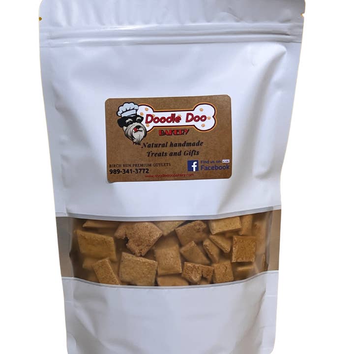 Homemade Dog Treats - Pumpkin Bit Dog Biscuits 1/2 lb for wholesale by Doodle Doo Bakery