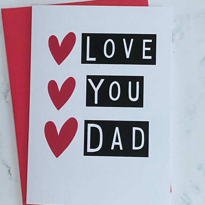 Biglietto di San Valentino con Dad Love You per la vendita all'ingrosso da parte di Card & Story