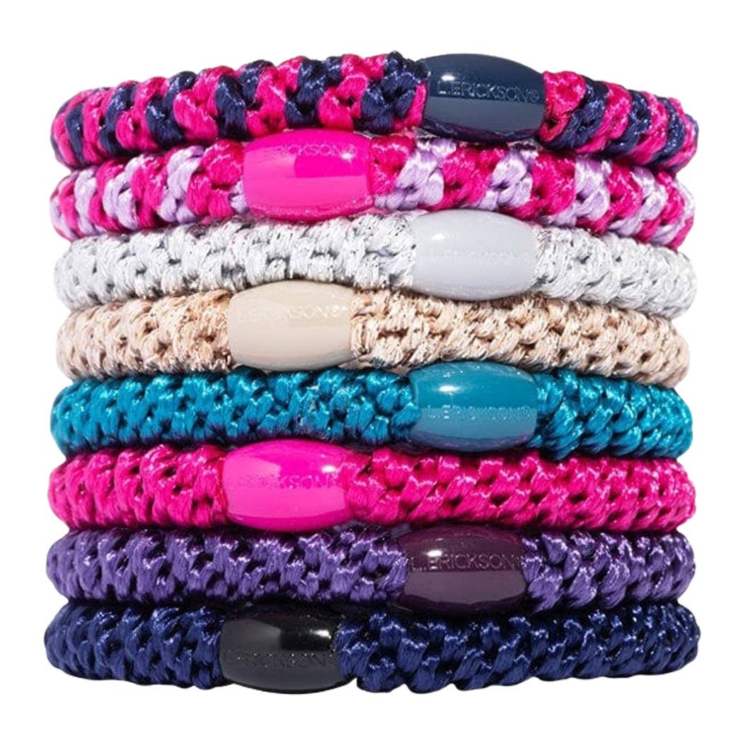 France Luxe/L. Erickson – Engroshandel Hårbånd - Dame – Grab & Go Hestehalebindere - Sæt med otte40