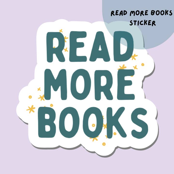 Lire plus de livres | Autocollant pour la vente par bookonahookco