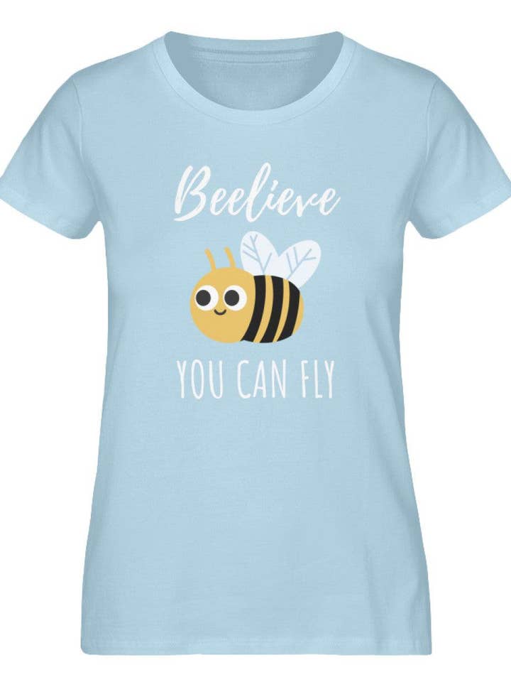 Beelieve you can fly - dames premium biologisch shirt voor wholesale door GARTENFAN