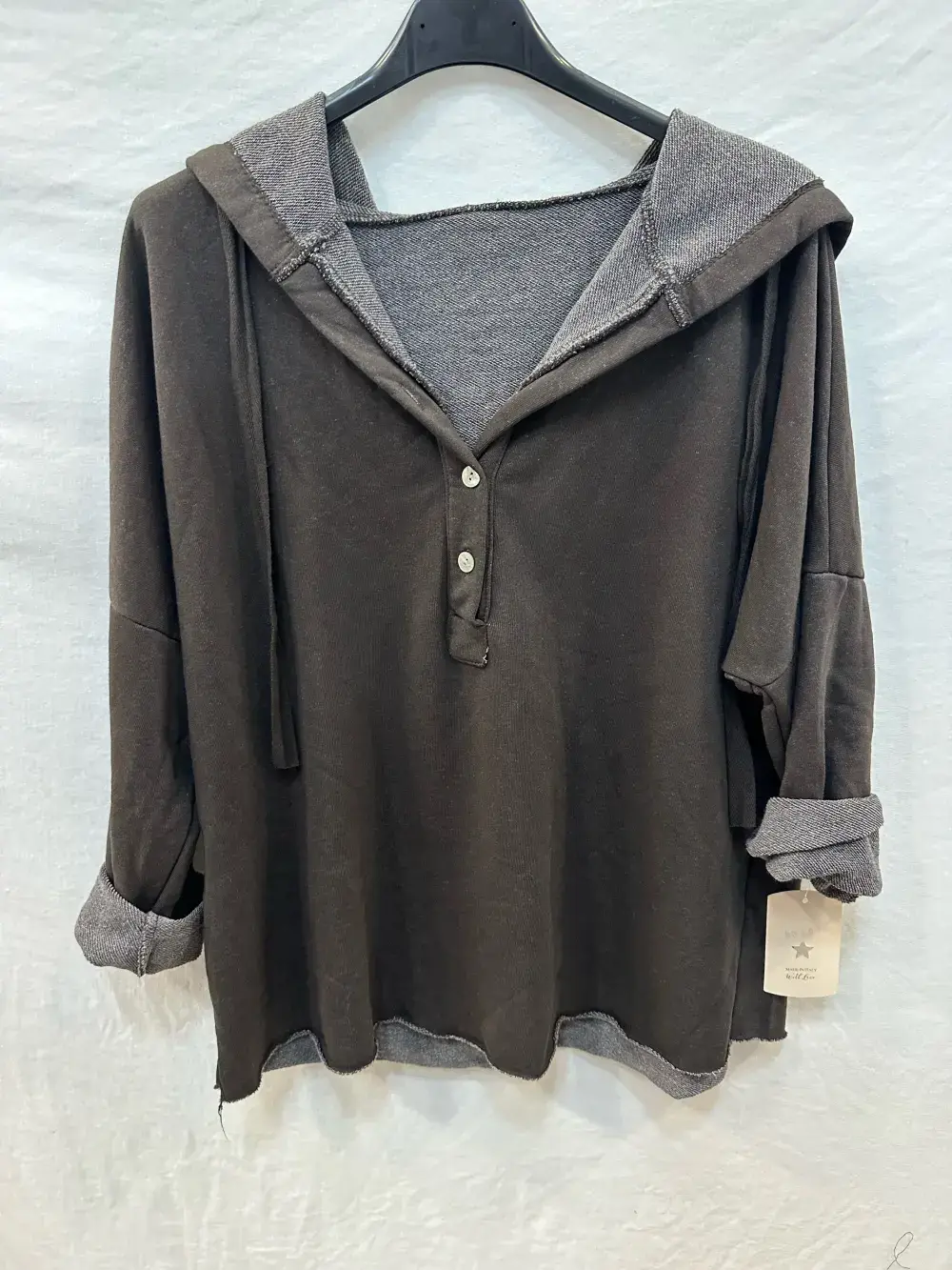 Mimi & Gogo – Hoodie – Mulher por atacado – Sweatshirt com Capuz Abotoamento @83893_SweatEspesso4