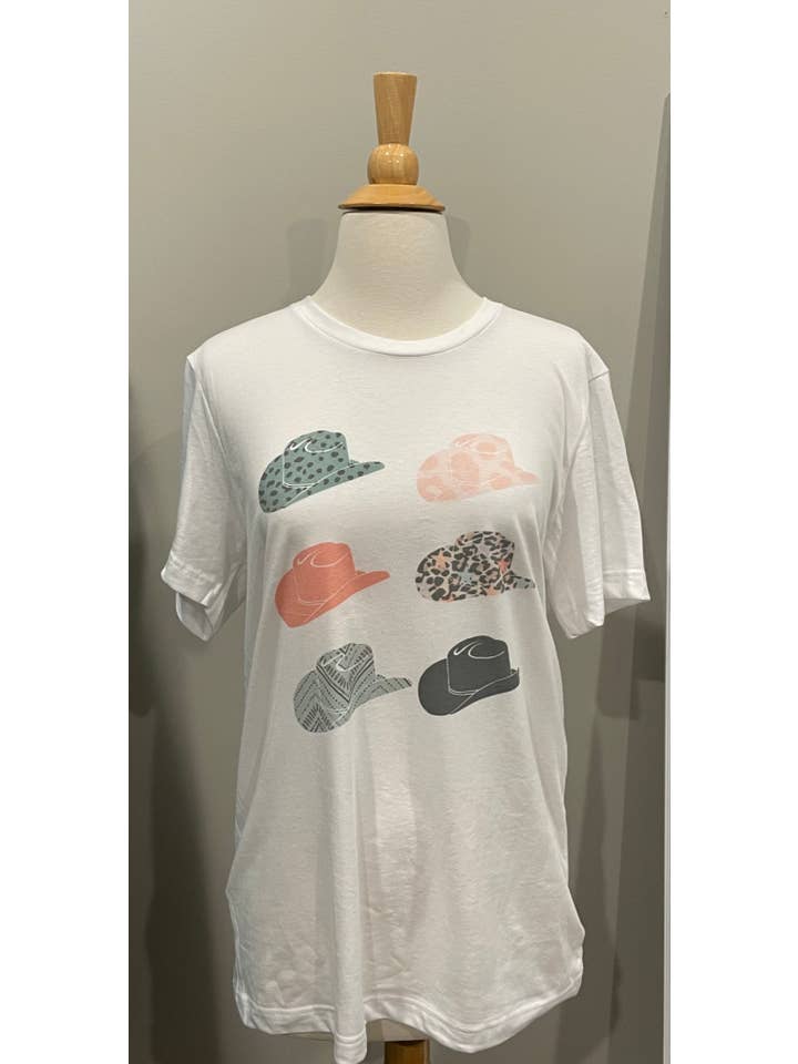 KMR and Company - Wholesale Screen Printed T-Shirt - Women's - Cowboy Hats Graphic T-Shirt