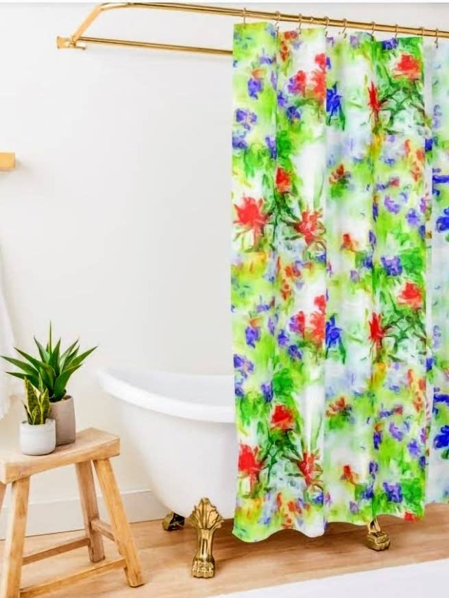 Cortinas de ducha de lujo para venta al por mayor de Lady Barbara Pinson Artist