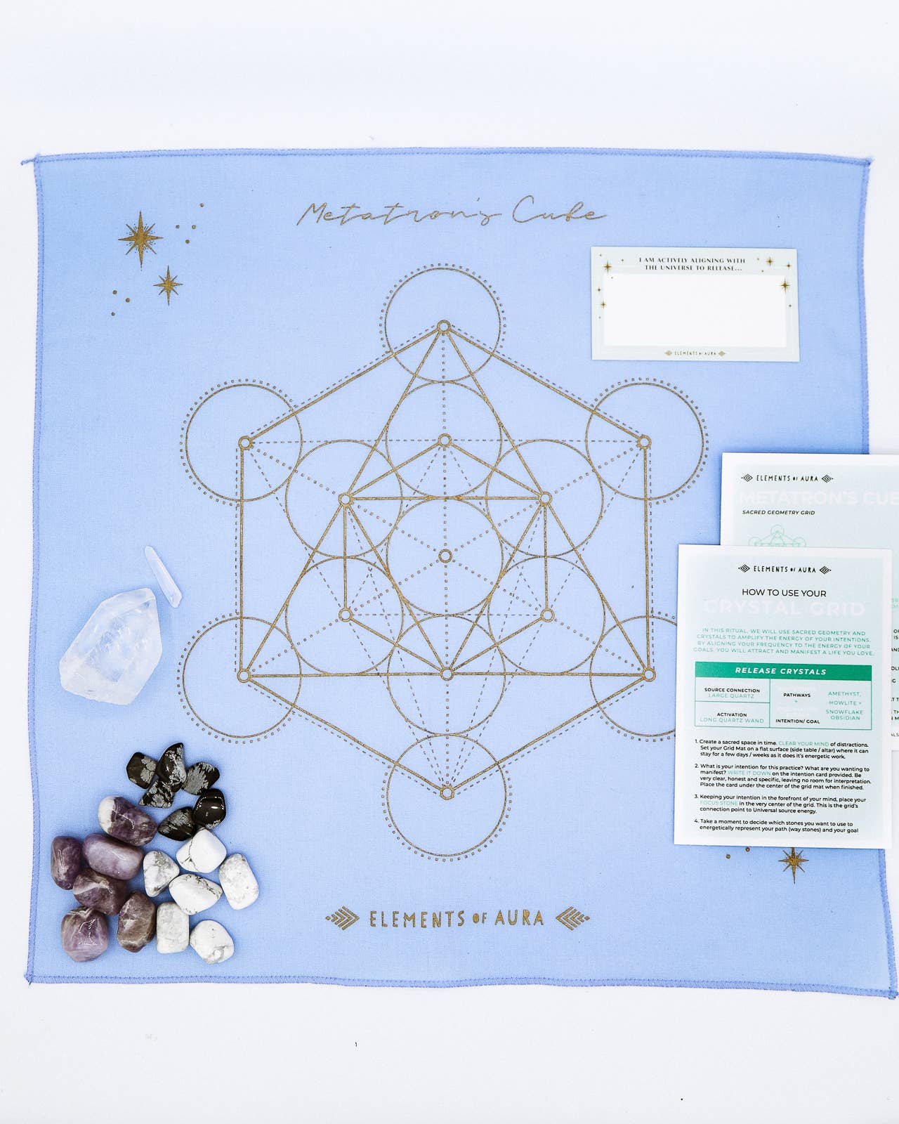 Elements of Aura - Wholesale Spiritual Stone/Crystal - Release Crystal Grid - A Manifesting Starter Kit1