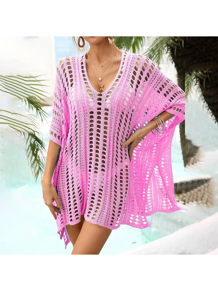 Lily Clothing - Wholesale Swim Cover Up - Women's - CWMW0024_HOLLOW KNITTED BEACH WEAR SWIM COVER UP17