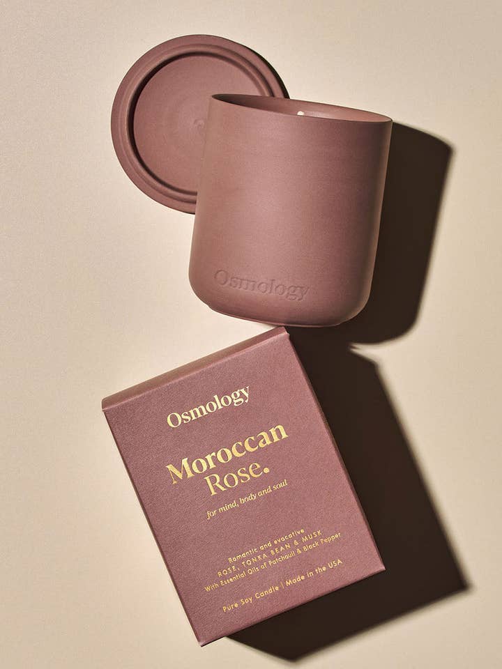 Moroccan Rose Scented Candle - Rose Tonka and Musk for wholesale by Osmology