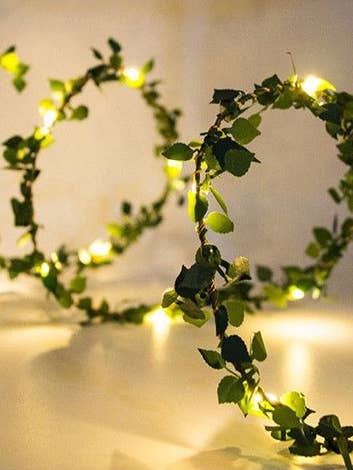 20 LED MICRODOT LIGHTS WITH SMALL GREEN LEAF, LIGHTED LENGHT for wholesale by Perfect Holiday