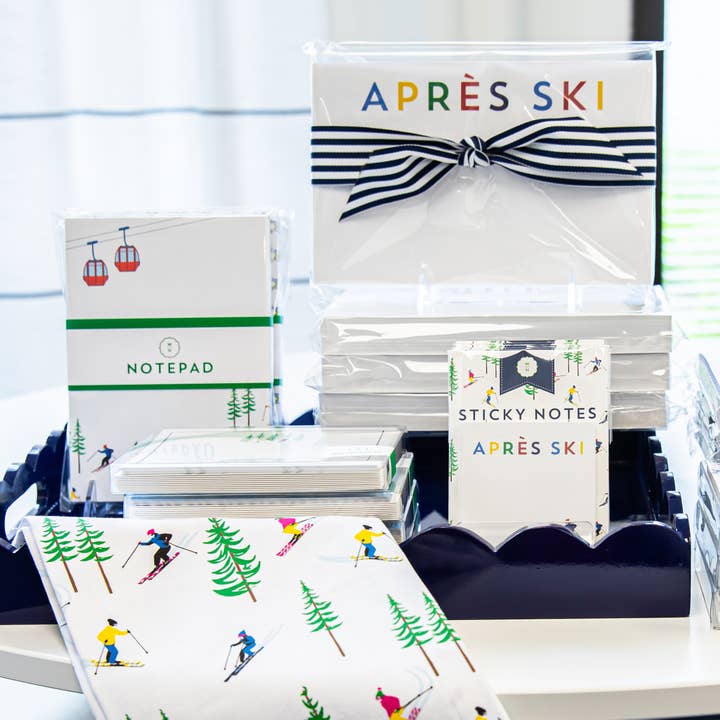 WH Hostess Social Stationery - Venta al por mayor Conjunto de papelería y tarjetas - Juego de 10 Tarjetas Plegadas en Stock | Estación de Esquí