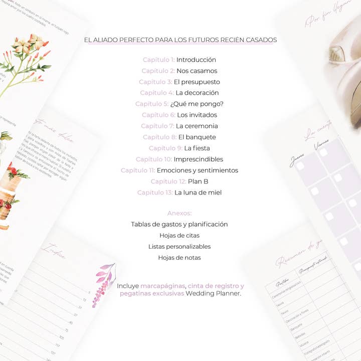 Tractiman - Venta al por mayor Agendas - TAKENOTE - Pack My Wedding Planner. Tapa dura en tela