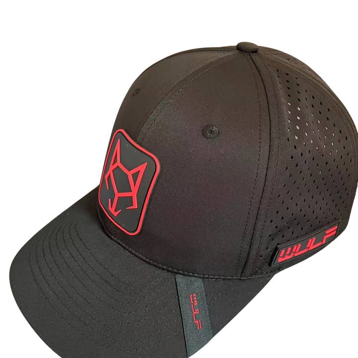 WULF sort hat med WULF firkantet ikon for engroshandel hos WULF