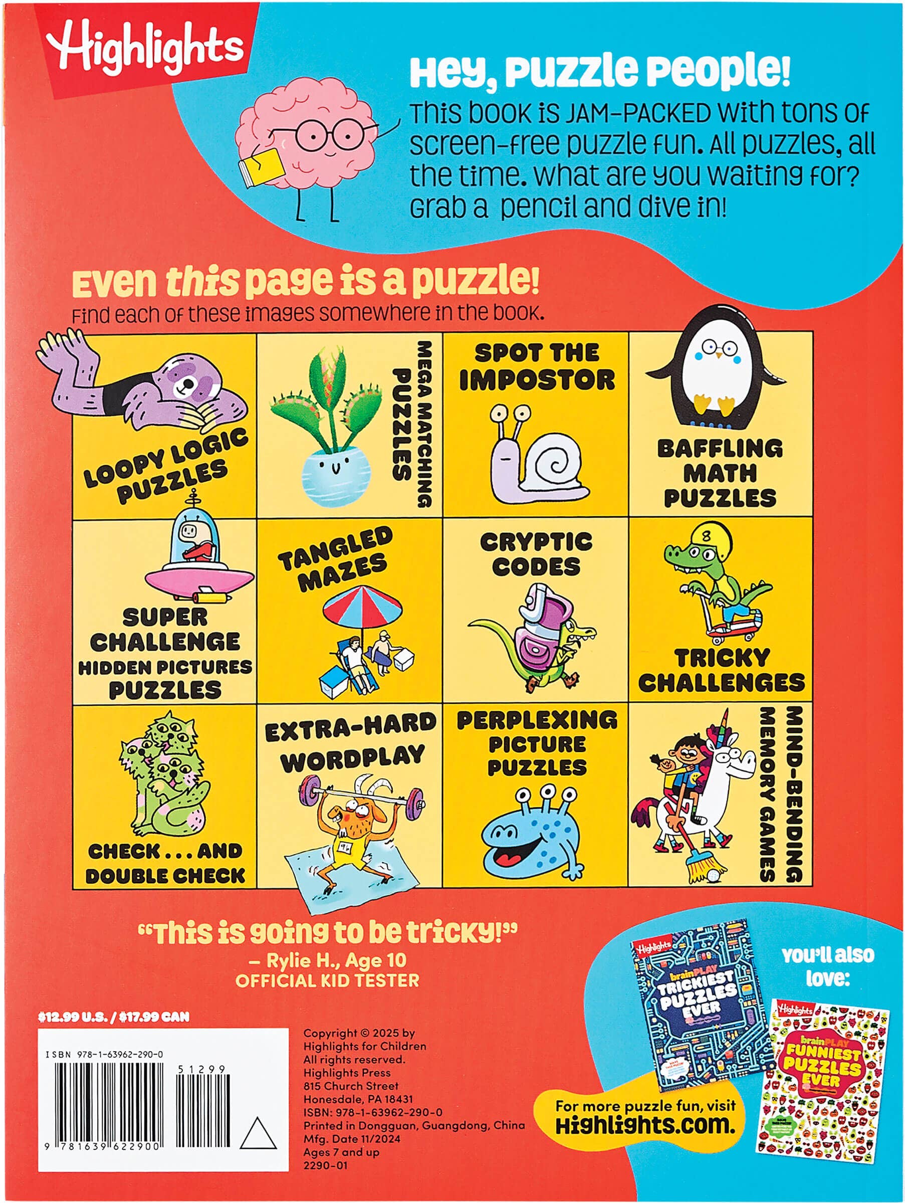 Highlights for Children - Wholesale Coloring & Activity Book - Kids & Baby - brainPLAY Nearly Impossible Puzzles	1