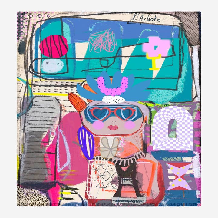 Écharpe en soie L'Artiste pour la vente par Isabelle Gougenheim Designs