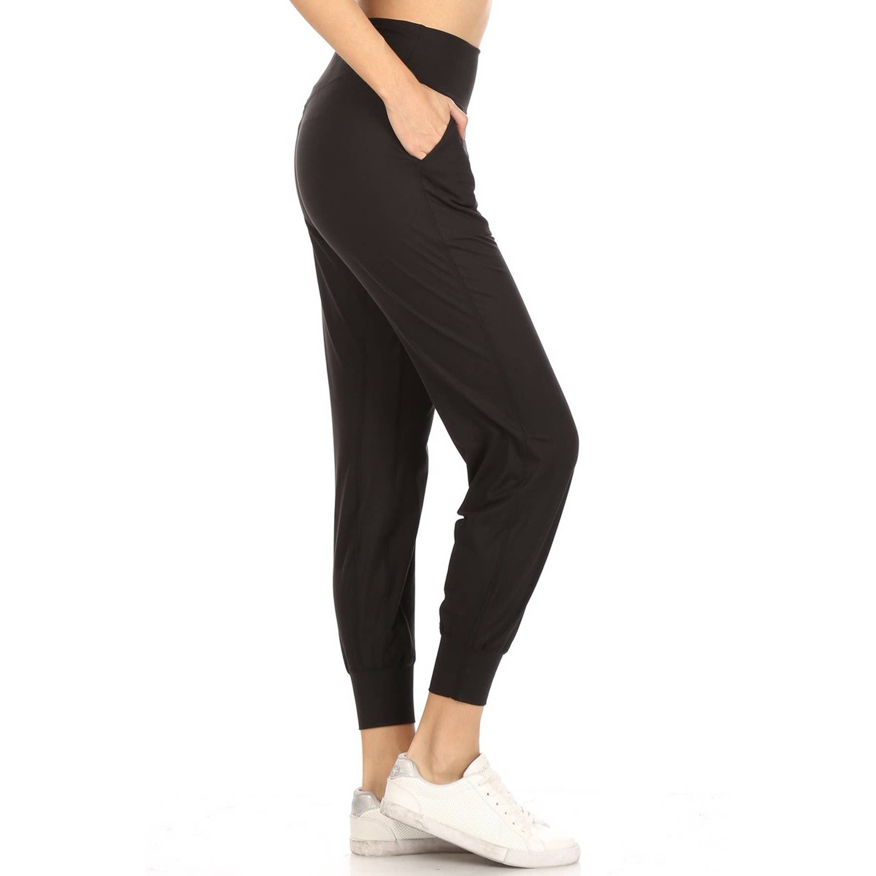 Leggings Depot - Vendita all'ingrosso Pantaloni sportivi/da jogging - Donna - Pantaloni da jogging slim fit con tasca posteriore nascosta2