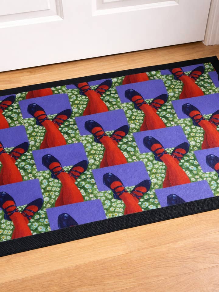 Röda ben och prästkragar dörrmatta för wholesale av Red Vintage