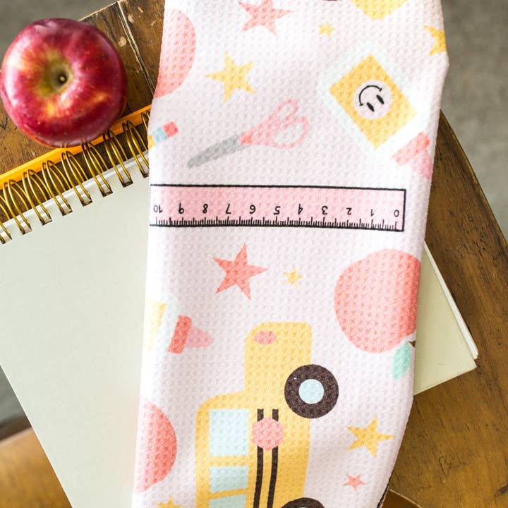 UNRAKD - Wholesale Hand Towel - School In Pink Hand Towel1