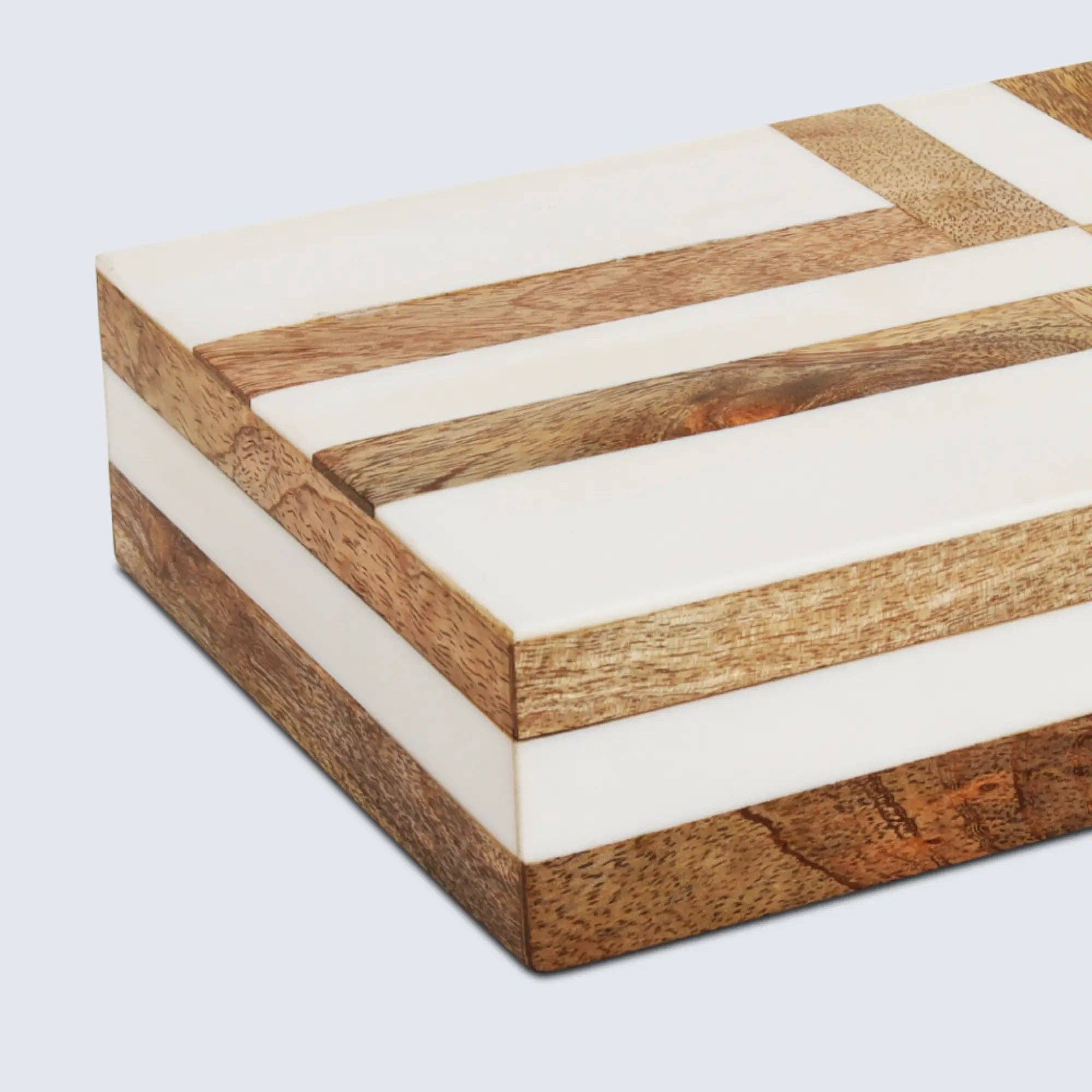 Muqeem & Brothers - Wholesale Decorative Box - Patisserie Delight Resin Wood Inlay Storage Box Art7