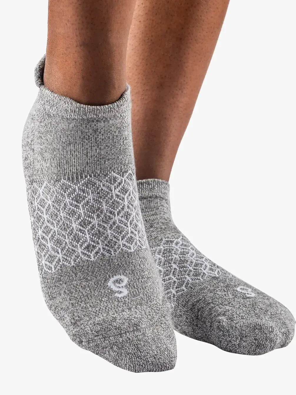 Pilates Grip Socks (Ankle) by hipSwan | Organic Cotton Grey for wholesale on Faire6
