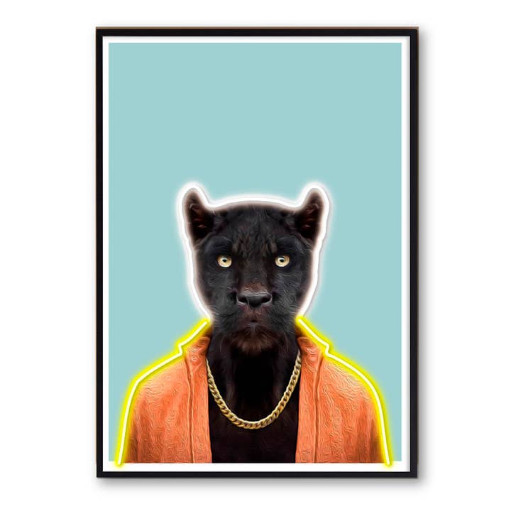 Tierkleid mit neonfarbenem Leopardenmuster und Batterie für den Großhandel von Woooow Arte