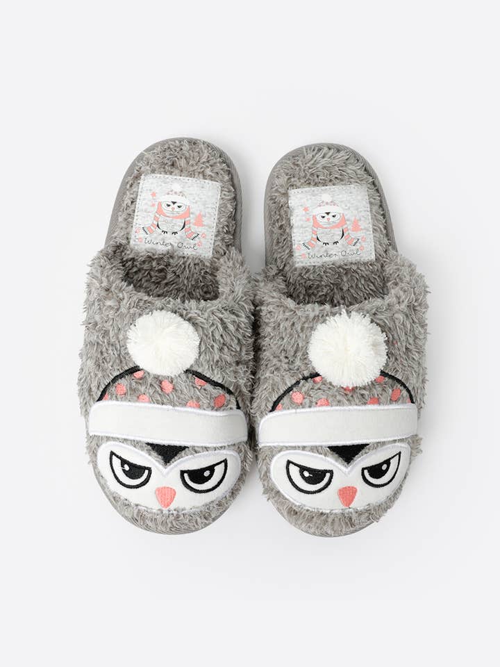 Assortment Winter Owl Slippers For Tween Girl Assor for wholesale on Faire0