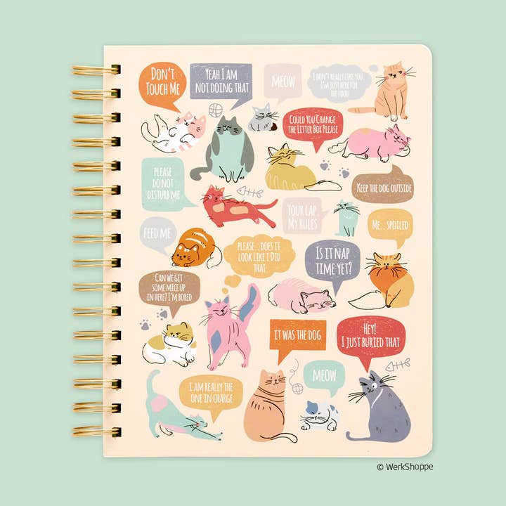 If Cats Could Talk Spiral Notebook for wholesale by WerkShoppe